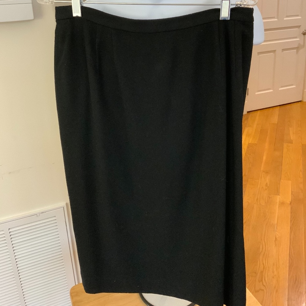 Black wool skirt